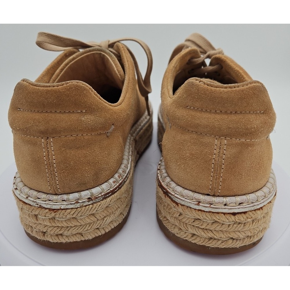 Rag & Bone KENT Tan EU/38.5 W/8.5 Suede Platform Espadrille Lace Up Sneaker *EUC - Picture 5 of 16